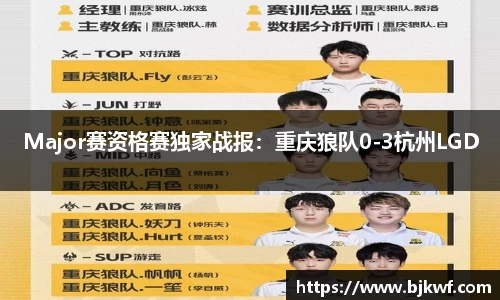Major赛资格赛独家战报：重庆狼队0-3杭州LGD